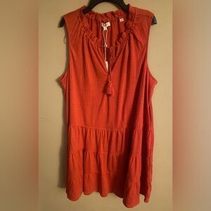 Max Studio Orange Sleeveless Dress
